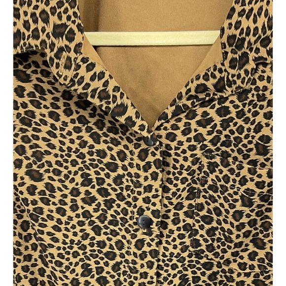 Studio Ease Womans Animal Print Button Front Blouse Size 14W - Picture 3 of 6